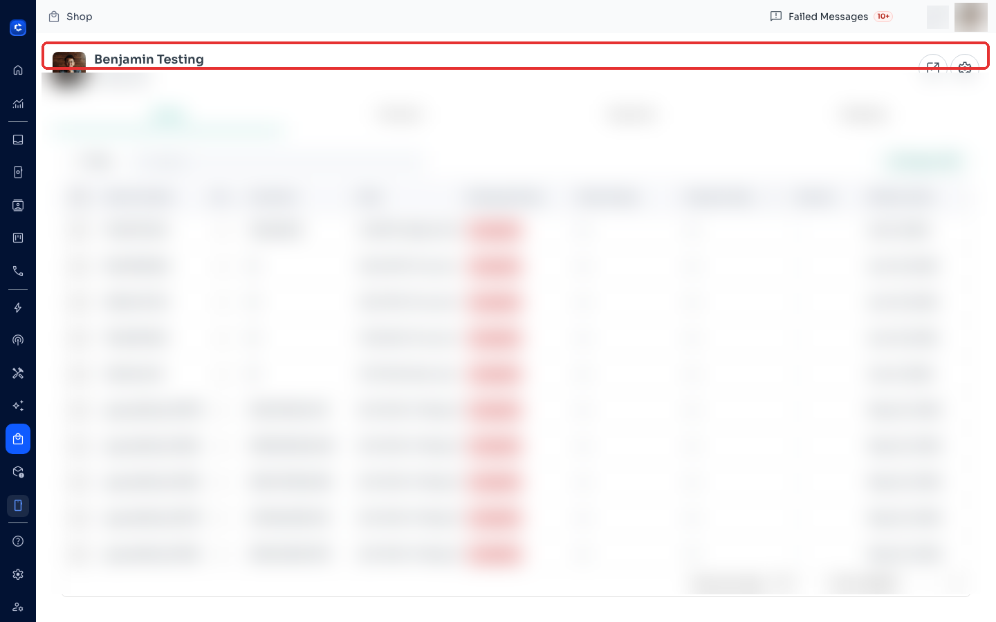 The Shop module — Orders, Products, Payments and Shipping tabs