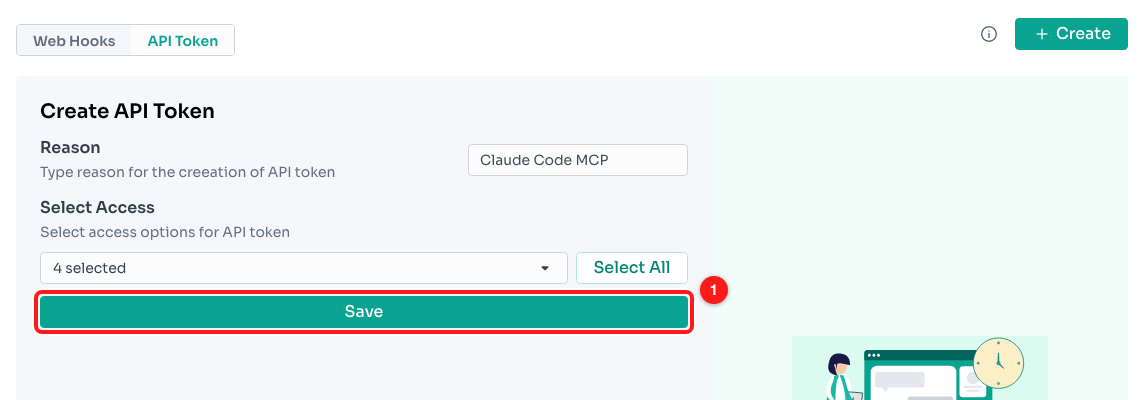 ① Save becomes active once a Reason and at least one scope are set