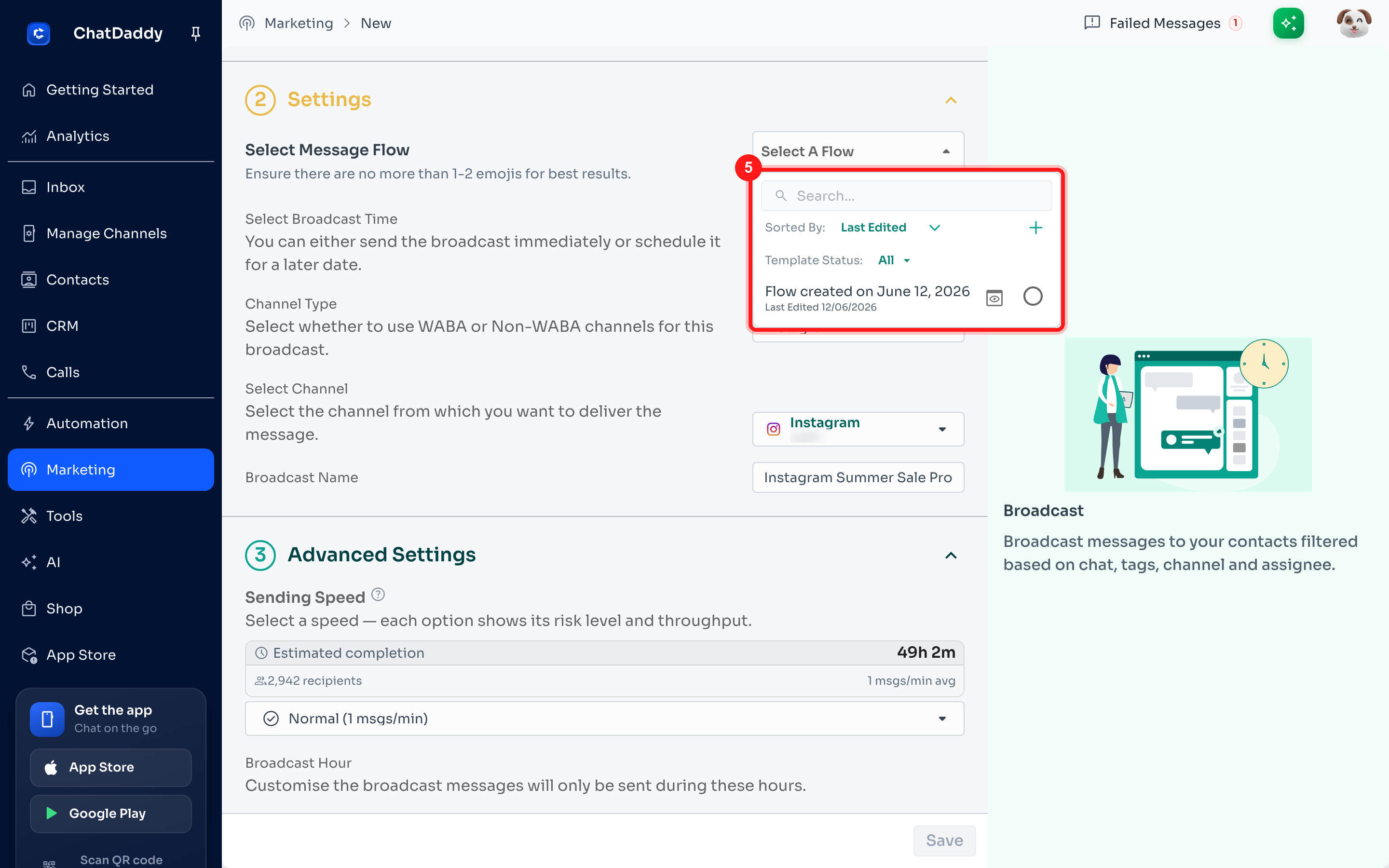 Step 5 - Select Message Flow