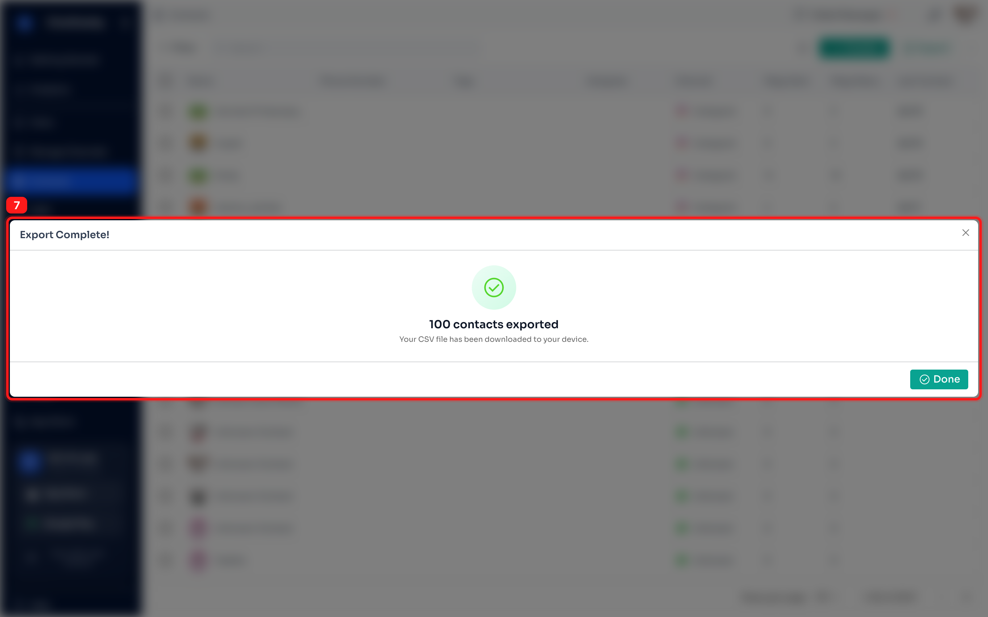 Export Complete — your file has been downloaded.