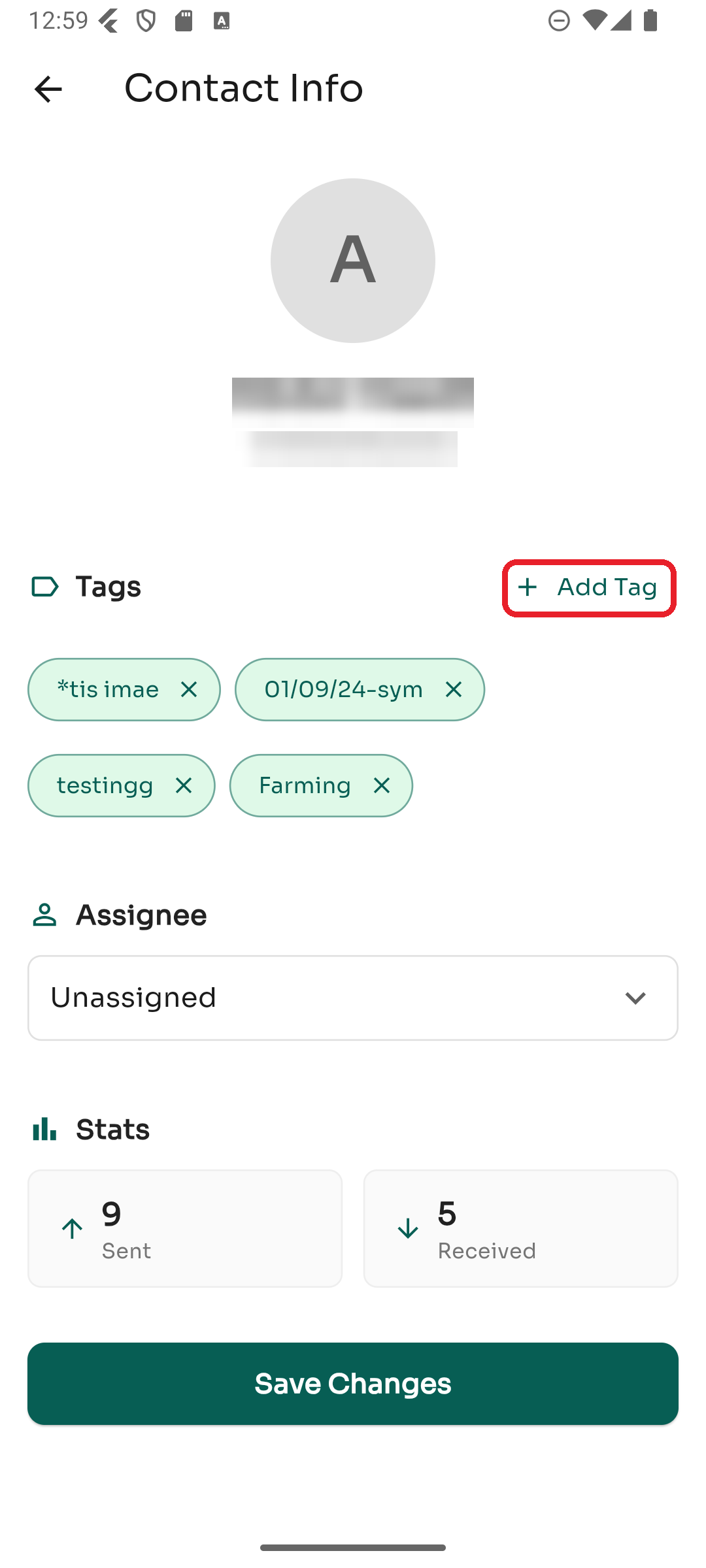 Tap Add Tag