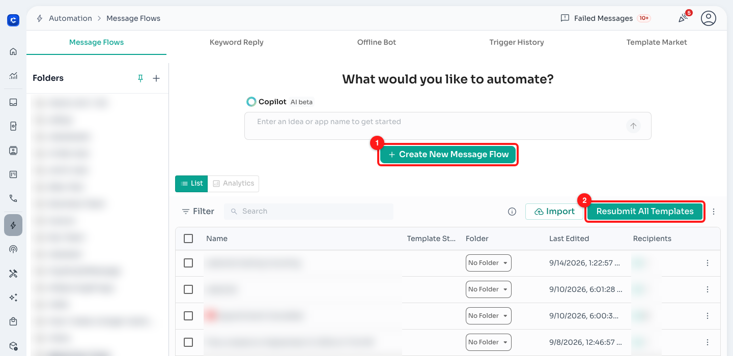 Automation → Message Flows